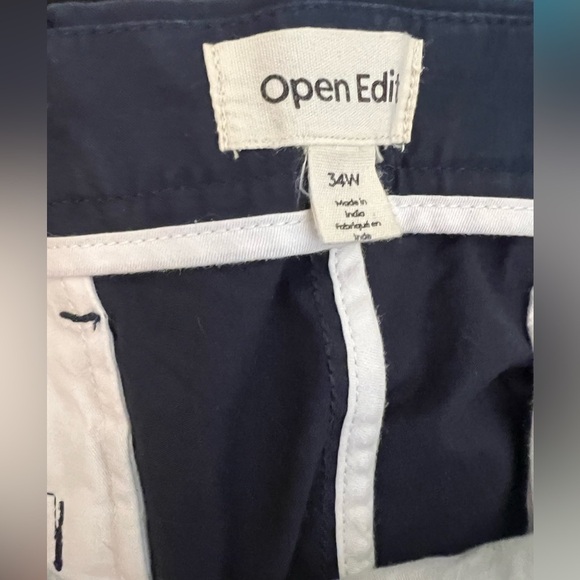 OPEN EDIT SKINNY FIT NAVY BLUE MENS 9” INSEAM SHORTS 34W - Picture 3 of 7